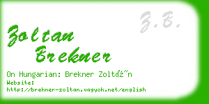 zoltan brekner business card